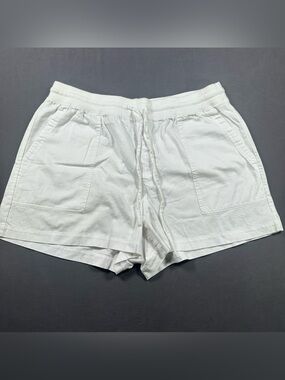 Gap Cotton Easy Shorts White Drawstring Casual Shorts size L